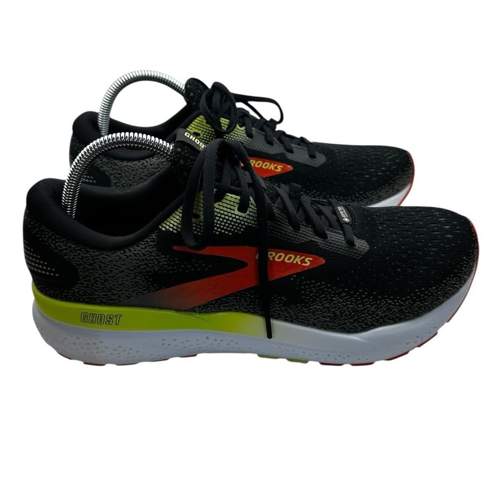 Brooks Ghost 16 Men’s Running Shoes US 11.5 D Black Orange Green Neutral